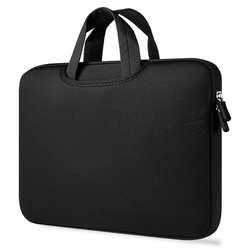 BR04 | Neoprenová taška, pouzdro na 15,6&quot; notebook | držadla, dvě boční kapsy | černá