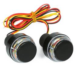 2in1 Motorcycle lamps to be mounted in the handle of the steering wheel | DUAL COLOR - indicators and daytime running lights | 2 pcs - 1 pack