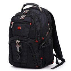 BR10 | Multifunctional, large backpack with a laptop compartment | 40l, USB socket and 3.5 &quot;mini jack, 1680D ballistic nylon | black