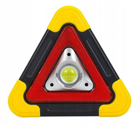 HB-6609 | Flashlight - LED warning triangle with powerbank and solar panel