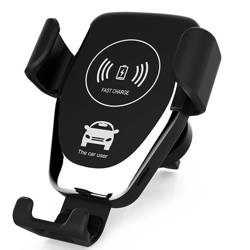Q006-Black | Gravity car holder | Fast Charge 10W induction charger