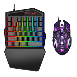TF900 | Gaming set with RGB LED backlight, one-handed keyboard and mouse, keypad