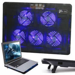 V5 | Laptop cooling pad 12-17 &quot;| 5 fans | USB HUB | LED