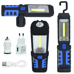 W29 | Rechargeable 5W LED workshop lamp with hook and magnetic basis 2600 mAh | 3 light modes
