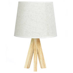 Dl05 | Tischlampe mit Naturholz mit einem Lampenschirm | 40W E27 | Schreibtischlampe, Nacht