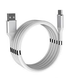 SN01-1M-Typ-C-Weiß | Einziehbares USB-Kabel zum schnellen Aufladen | Schnellladung 3.0