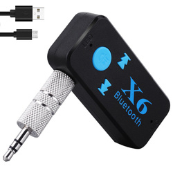 X6 | Drahtloser Bluetooth-Audioempfänger v 4.1 + EDR + A2DP | AUX-Miniklinken-Adapter | TF microSD-Unterstützung