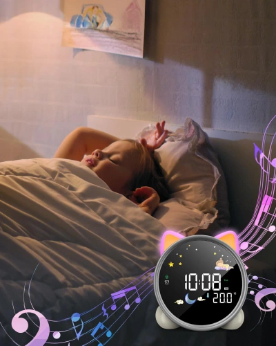 Budzik z lampką LED | Zegarek z timerem | SG-7-W
