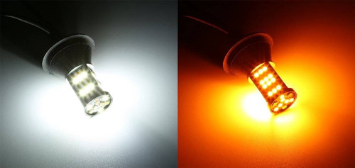 2w1 Światła LED do jazdy dziennej | AUTOMAT | PY21W 81 SMD 3030
