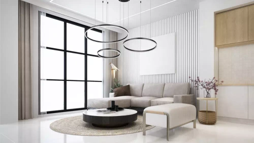Wieloczęściowa Nowoczesna lampa wisząca | LED | Czarna | RLK-C03-136W-B