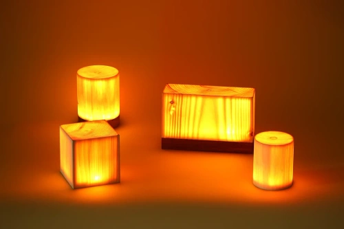 Drewniana lampka stołowa | Dotykowa lampka nocna z wbudowanym akumulatorem | VSO-1210-D