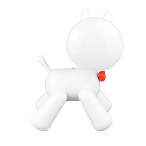 Urocza lampka LED w kształcie pieska z regulacją jasności i akumulatorem USB | Lampka biurkowa Waggy Puppy |  YG-TD104-W
