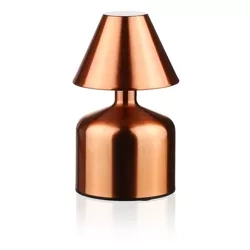 Lampka stołowa LED Grzybek | Bezprzewodowa lampka do hotelu, restauracji | Nocna lampka dotykowa | HJA42-COPPER