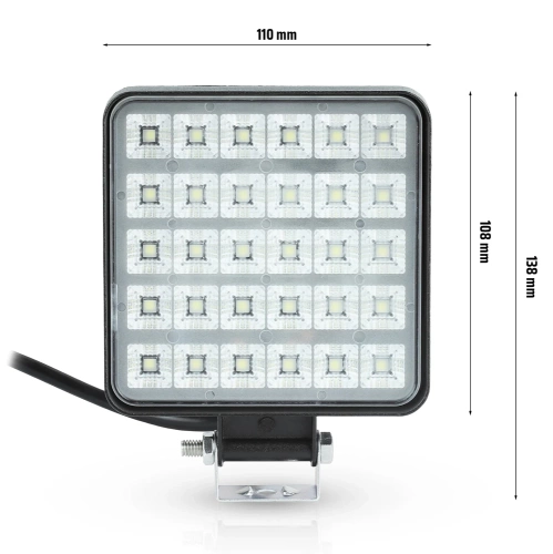 Aluminiowa lampa robocza | Oświetlenie robocze maszyn rolniczych i budowlanych | Oświetlenie OFF ROAD w samochodzie terenowym, quadzie | Lampa robocza WL004