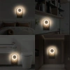 Inteligentna lampka nocna LED z czujnikiem zmierzchu | Lampka nocna do kontaktu  z ciepłym światłem | JL-510