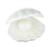 Ceramiczna lampka LED | Lampka nocna w kształcie muszli | Bezprzewodowa lampka stołowa | BKD-140-WHITE