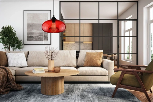 Nowoczesna szklana lampa wisząca | Czerwona | GB-D28-R