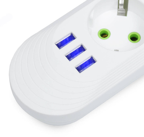 Listwa sieciowa | LH-F03U-WHITE
