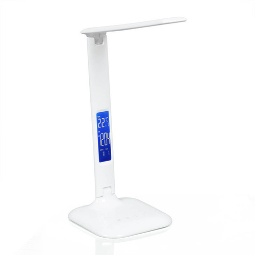 Lampka biurkowa, szkolna z wyświetlaczem LCD | 3 kolory światła | termometr, alarm | FX-015B