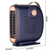 JM-115 | Grzejnik elektryczny retro, mini termowentylator, farelka | 2 prędkości | 500 W | Niebieski