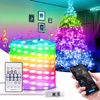 Taśma LED WS2812B RGBIC 5 m | Neon, łańcuch świetlny | Pilot IR, Bluetooth, IP65, USB | ASF-RGB-5M