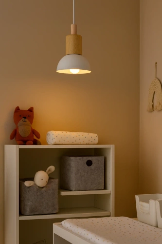 Lampa wisząca z białym kloszem i drewnem | Minimalistyczna  lampa w stylu skandynawskim z oprawą  E27 |  YG-XD002A-W