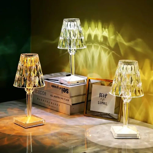 Kryształowa lampka nocna | Dotykowa lampka stołowa | Nowoczesna lampka LED | DTL-C03-WYN
