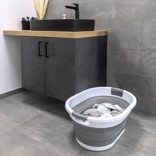 Miska składana silikonowa Na pranie | XJP-40L-GREY