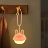 Silikonowa lampka nocna LED Króliczek | Przenośna lampka dziecięca 9 kolorów światła | JL-502