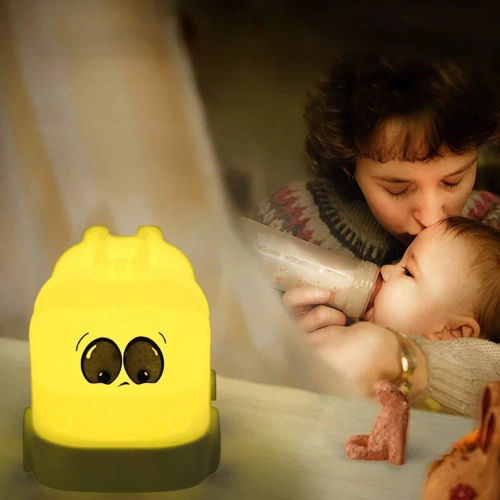 Silikonowa lampka nocna LED Wóz strażacki | Przenośna lampka dziecięca 9 kolorów światła | JL-603