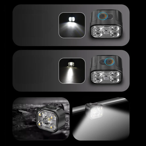 Zestaw lampek rowerowych USB LED przód + tył |  Wodoodporne oświetlenie rowerowe | BK-L325