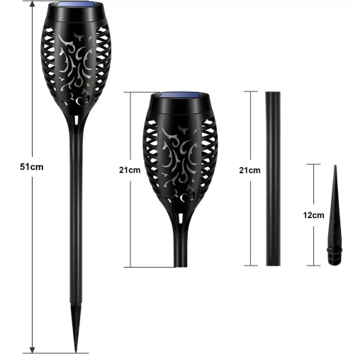 Pochodnia solarna LED | Lampa wbijana 51 cm | 12 LED SMD 2835 | HYD-12LED