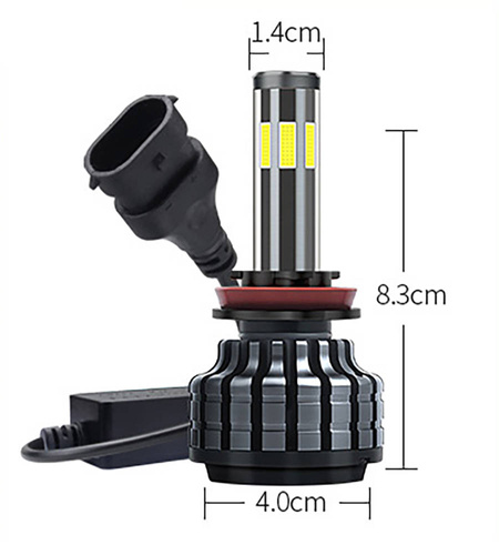 Zestaw żarówek H11 LED S6 CSP 360° | 60W | 16000lm