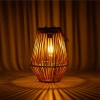 Bezprzewodowa lampa solarna w stylu BOHO | Rattanowa, ogrodowa lampa z uchwytem | JX21-Bamboo