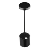 34 cm Lampa stołowa z wbudowanym akumulatorem | Lampa nocna z trzema barwami świecenia | Nastrojowa lampka do hotelu, restauracji | HJA28-BLACK-2