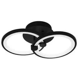 Nowoczesna lampa sufitowa | Plafon | LED | Czarna | RLC-C28W-B