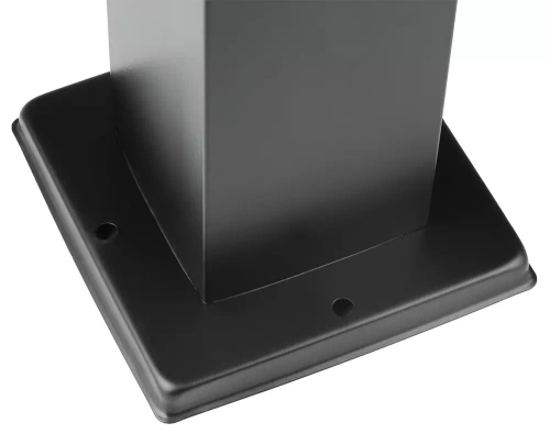 Lampa ogrodowa stojąca, słupek kwadratowy na żarówkę E27 | Zasilanie 230V, stal nierdzewna | Czarny mat, 65cm | LLF-65CM