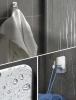 Srebrny haczyk na ubrania, ściereczki, ręczniki | Samoprzylepny uchwyt na akcesoria kuchenne | BXG-4PCS-SILVER
