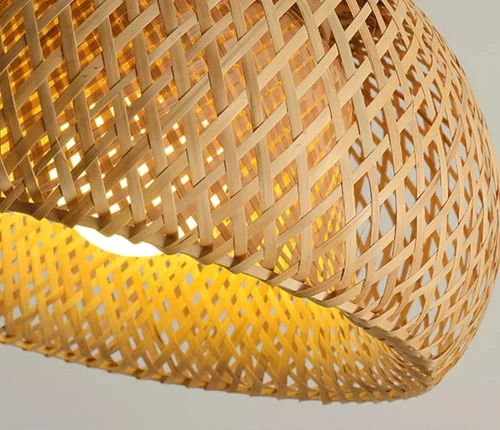 Naturalna lampa bambusowa | BOHO Pleciona | 60cm