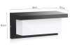 Lampa ogrodowa, kinkiet elewacyjny zewnętrzny LED | Zintegrowany czujnik ruchu i zmierzchu | 12W, 1200lm, IP65 | TYD-S18W-B
