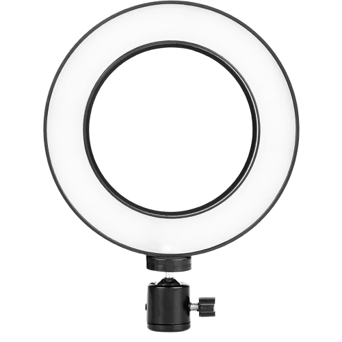 Lampa pierścieniowa LED 16 cm ze statywem 25 cm | Kompaktowy zestaw do makijażu, streamingu i fotografii |