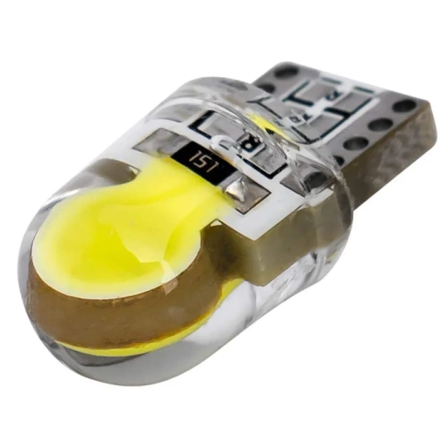 Żarówka LED W5W T10 2 COB 4-Chip Silikon | krótka - 24 mm