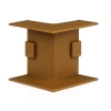 Wewnętrzny łącznik kątowy 40×20 mm | Brązowa maskownica narożna do kabli | CDT-04-Brown