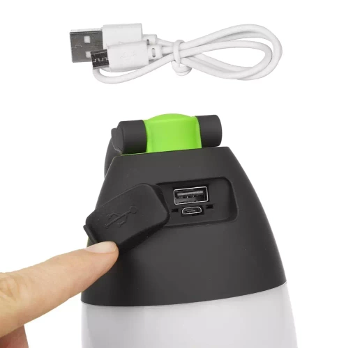Wielofunkcyjna lampka kempingowa LED, latarka turystyczna z funkcją powierbanka | 3 tryby świecenia, 1500mAh | HWL-005