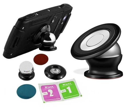 Aluminiowy uchwyt magnetyczny do telefonu / tabletu / nawigacji | M047-Black