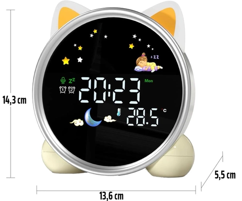 Budzik z lampką LED | Zegarek z timerem | SG-7-W