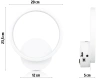 Okrągły kinkiet LED | Minimalistyczna, metalowa lampa ścienna 14W | YG-W005-W