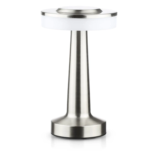 Bezprzewodowa lampka stołowa | Dotykowa lampka nocna z regulowaną barwą światła | Lampka USB | HJA14-SILVER