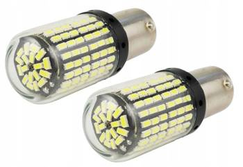 Komplet żarówek samochodowych LED BA15S 144 SMD 3014