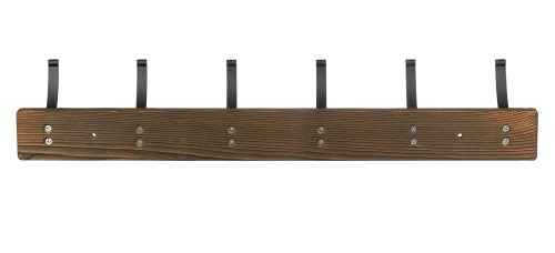 Drewniany wieszak na kurtki, ubrania | Wieszak ścienny do przedpokoju | Wieszak z 12 haczykami | HG-60CM-WOOD